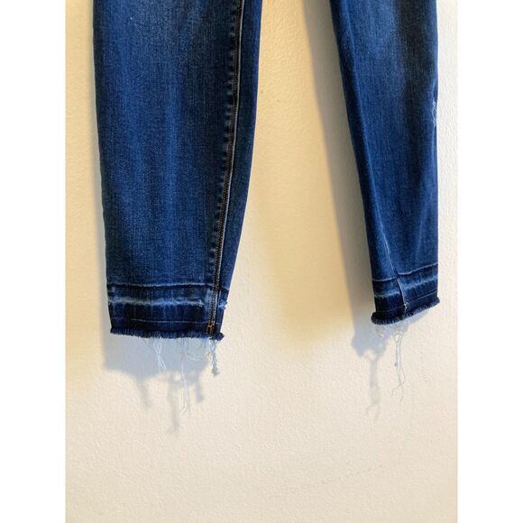 Spanx High Rise Distressed Raw Hem Ankle Pull On Slimming Jeans Size S - Picture 6 of 7
